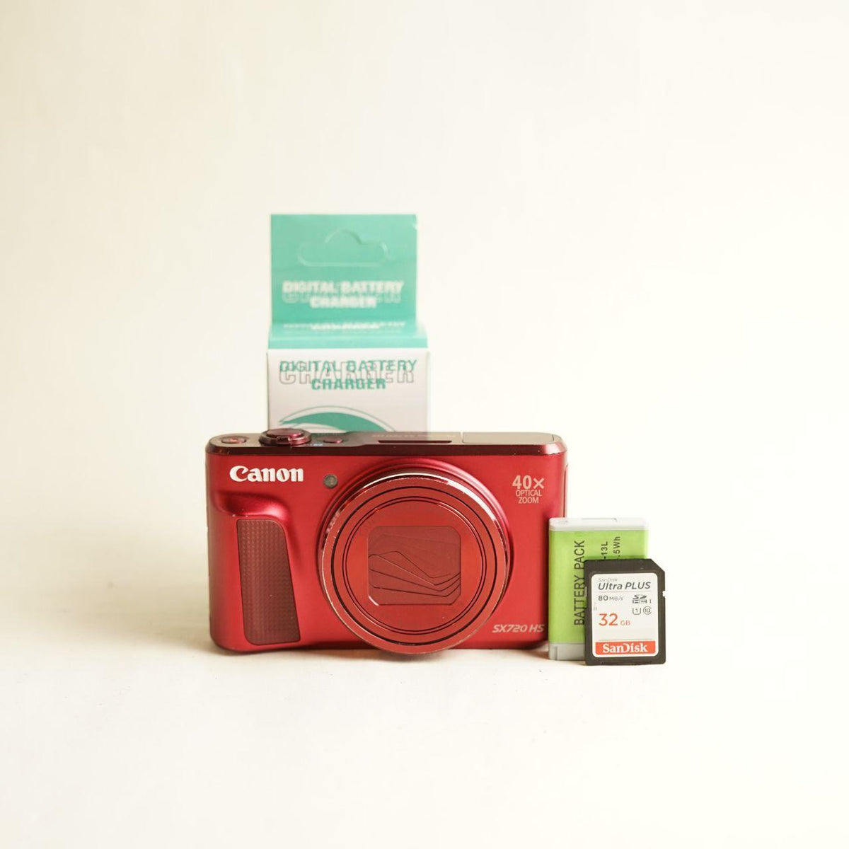 Canon PowerShot SX720 HS Digital Camera | 20.3MP | Tested & Working | Red