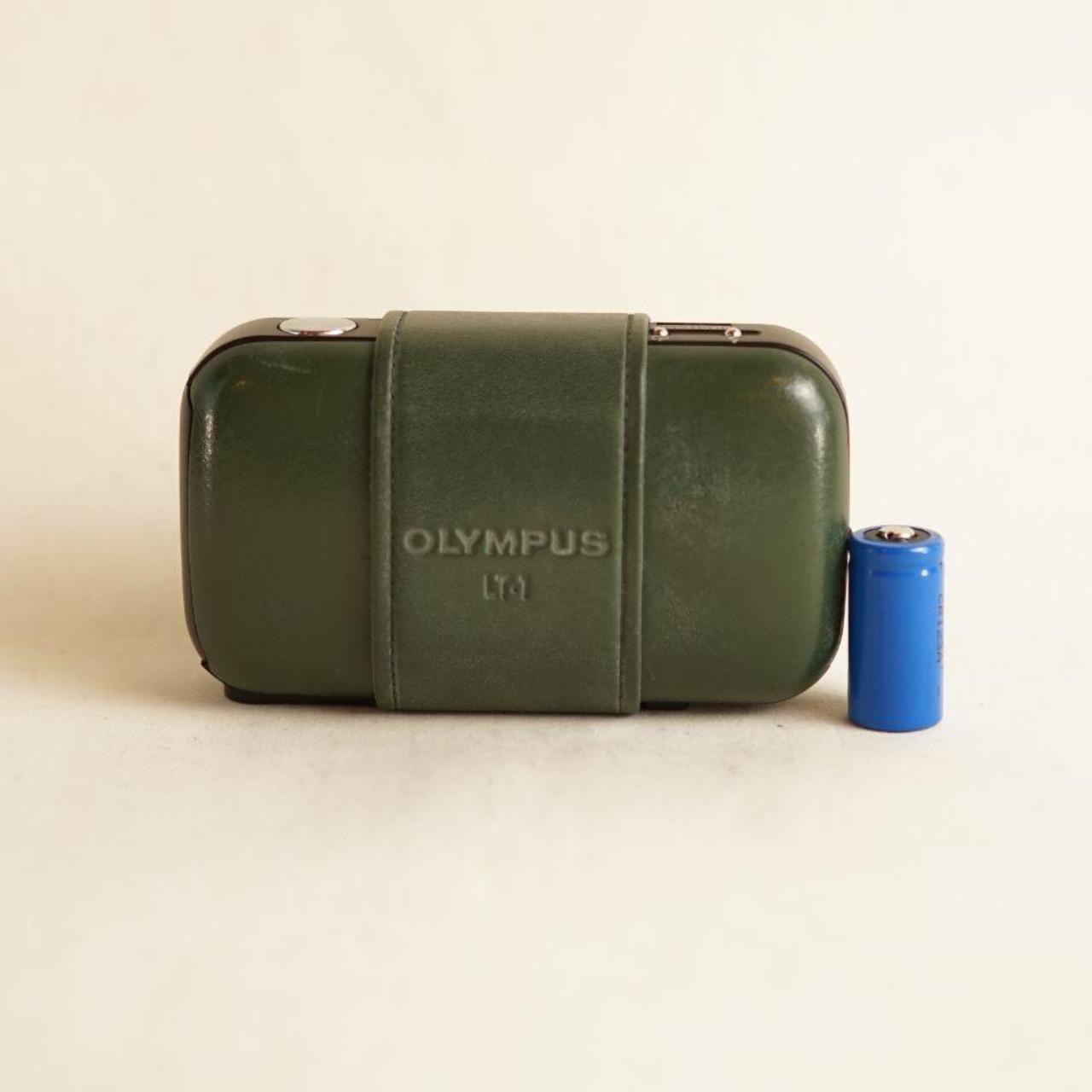 Olympus LT-1 (leather MJU I) Film Camera | 35mm Point & Shoot | Tested & Working | Green Leather