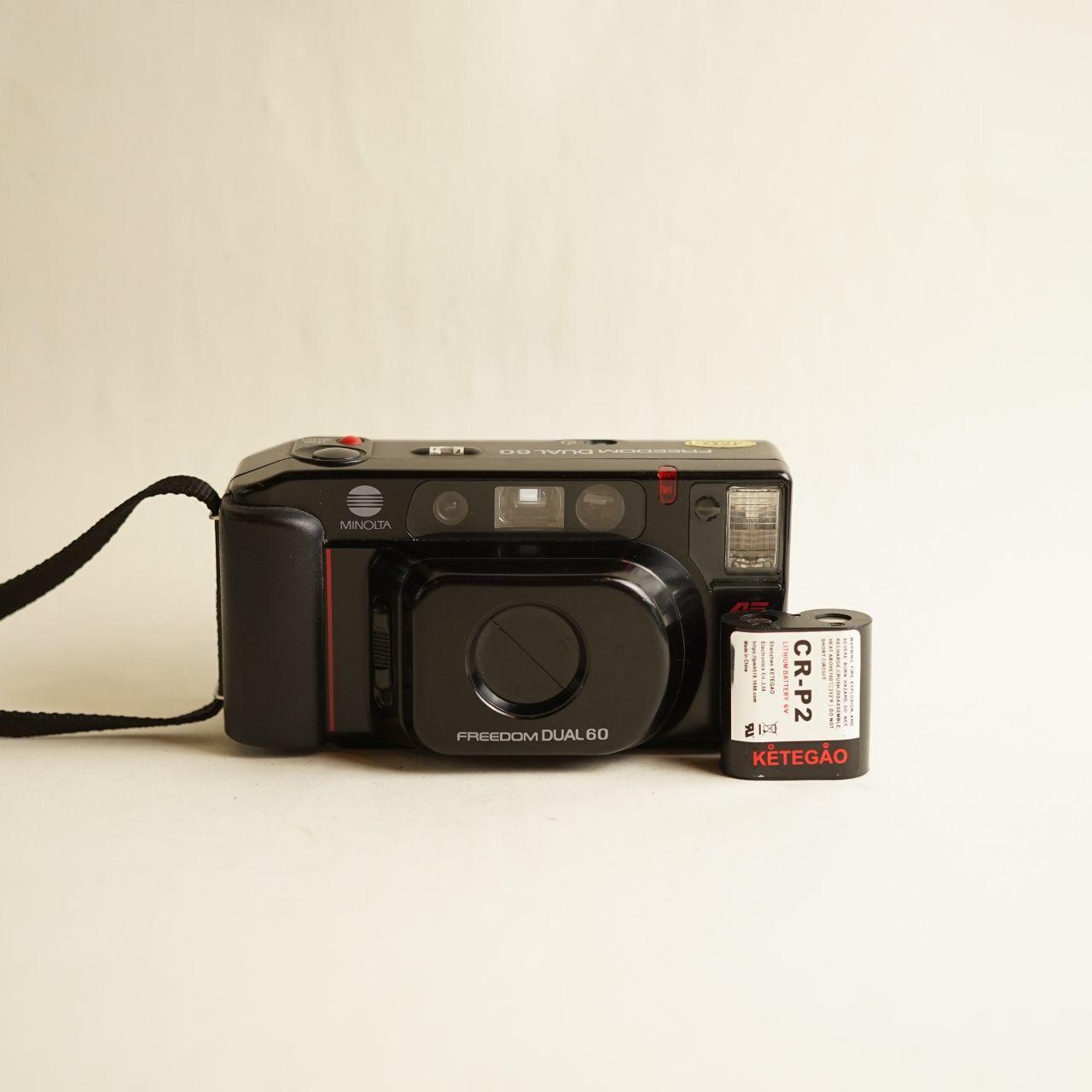 Minolta Freedom Dual 60 Film Camera | 35mm Point & Shoot | Tested & Working | Black