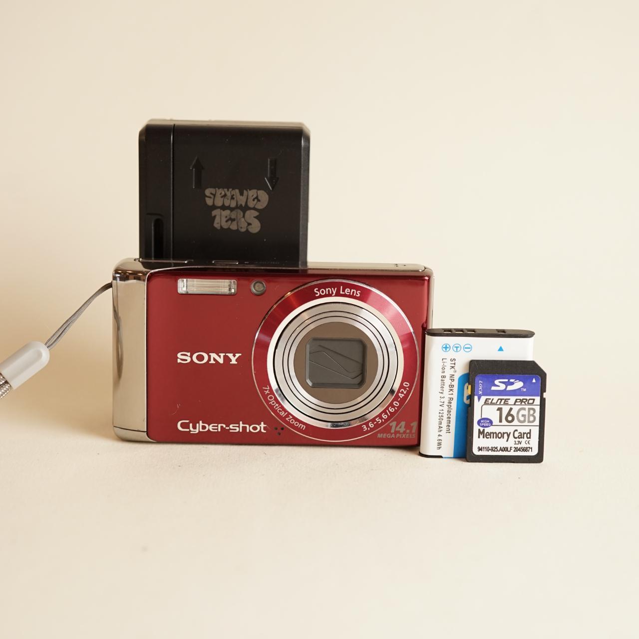 Sony Cyber-Shot DSC-W370 Digital Camera | 14.MP | Tested & Working | Red