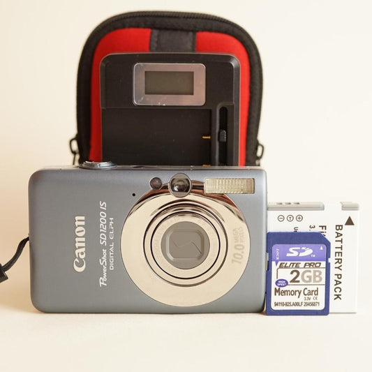 Canon PowerShot SD1200 IS Digital Camera | 10MP | Tested & Working | Grey