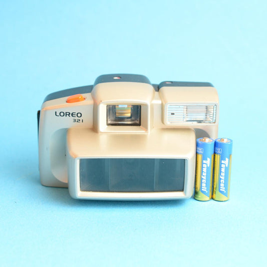 Loreo 321 Film Camera | 35mm Point & Shoot | Tested & Working | Silver