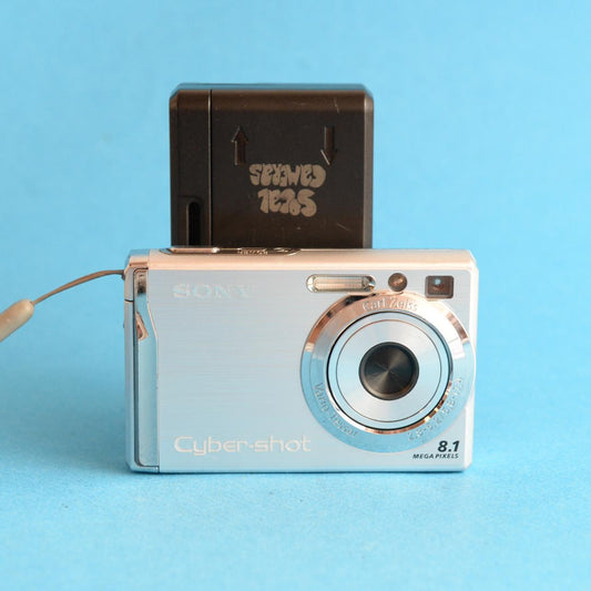 Sony Cyber-shot DSC-W90 Digital Camera | 8MP | Tested & Working | Silver