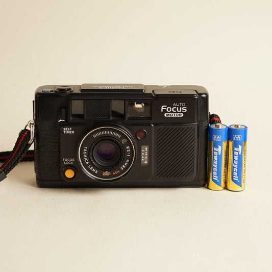 Yashica Fully Automatic Auto Focus Motor Film Camera | 35mm Point & Shoot | Tested & Working | Black