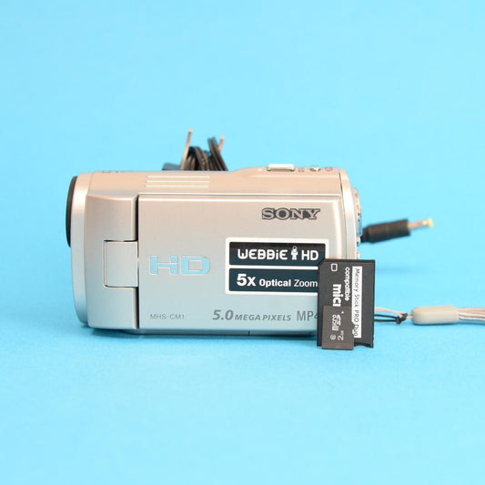 Sony "Webbie" MHS-CM1 Digital Camcorder | 5MP | Tested & Working | Silver