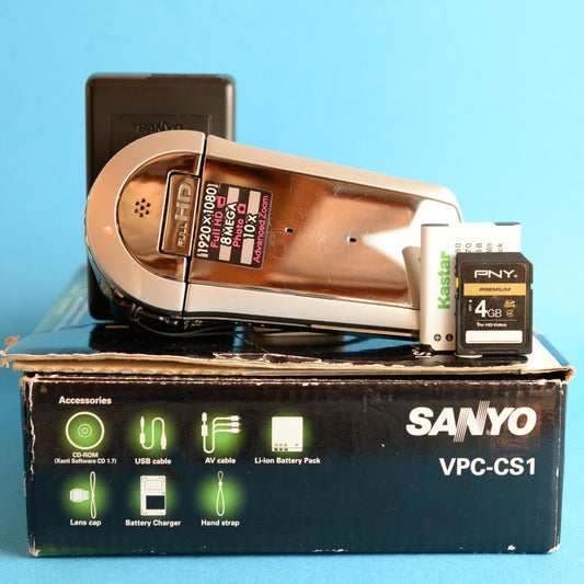 Sanyo VPC-CS1 Camcorder | Tested & Working | Silver