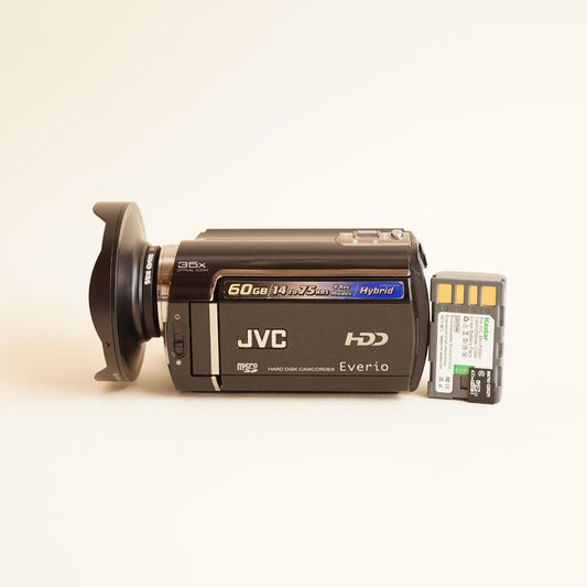 JVC Everio GZ-MG365BU Digital Camcorder | W/SoCal Cameras Fisheye Lens | Tested & Working | Black