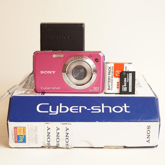 Sony Cyber-shot DSC-W220 Digital Camera | 12.1MP | Tested & Working | Pink