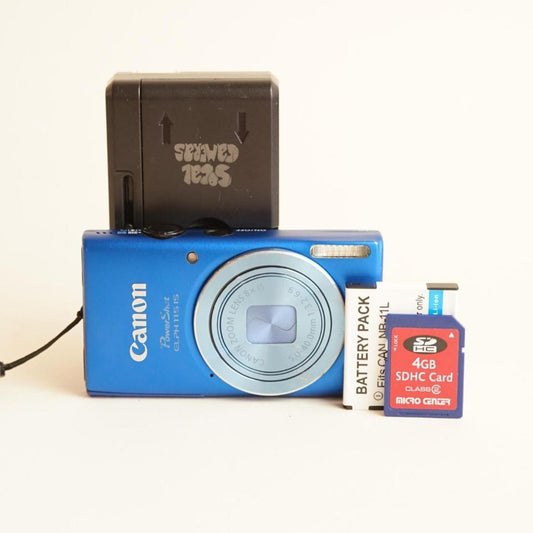 Canon PowerShot ELPH 115 IS Digital Camera | 16MP | Tested & Working | Blue