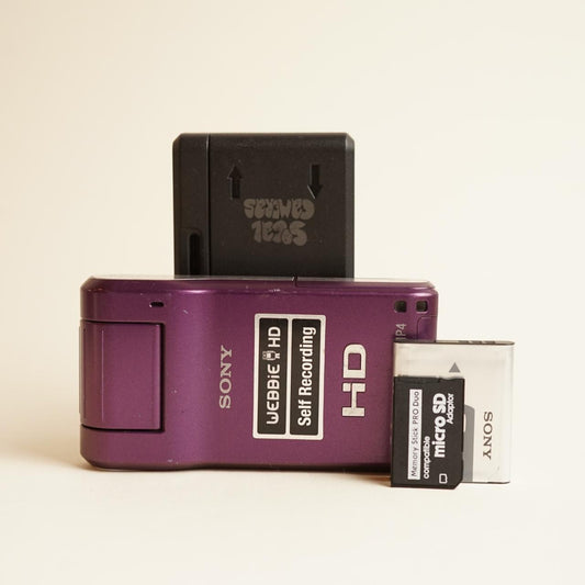 Sony Webbie MHS-PM1 Digital Camcorder | Read Description | Purple