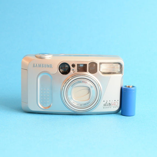 Samsung Maxima Elite 140 Film Camera | 35mm Point & Shoot | Tested & Working | Silver