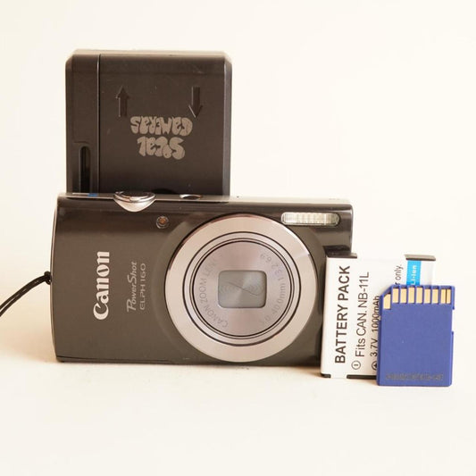 Canon PowerShot ELPH 160 Digital Camera | 20MP | Tested & Working | Black