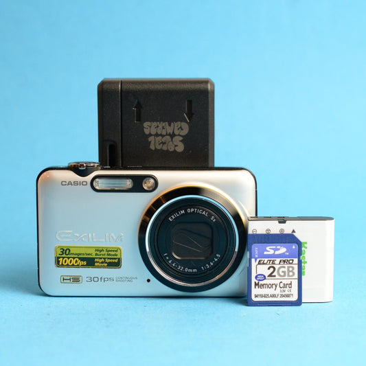 Casio Exilim EX-FC100 Digital Camera | 9.1MP | Tested & Working | Silver