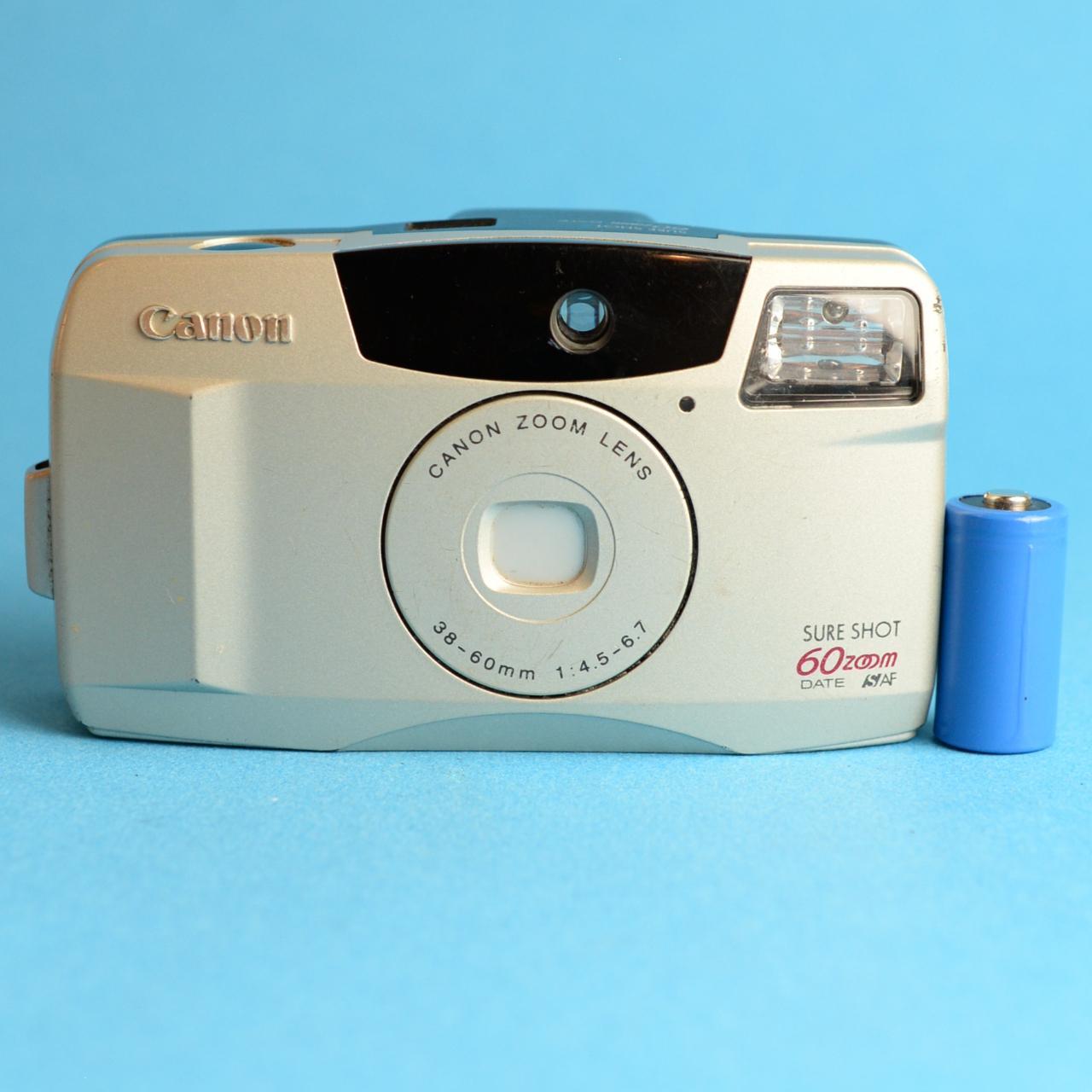 Canon Sure Shot 60 Zoom | 35mm Film Camera | Tested & Working | Cream