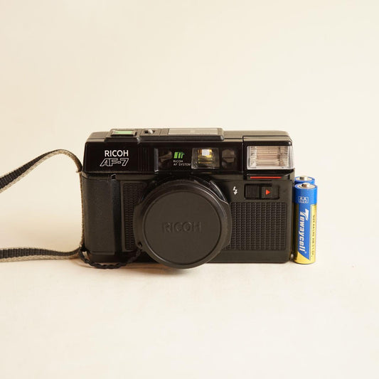 Ricoh AF-7 Film Camera | 35mm Point & Shoot | Tested & Working | Black