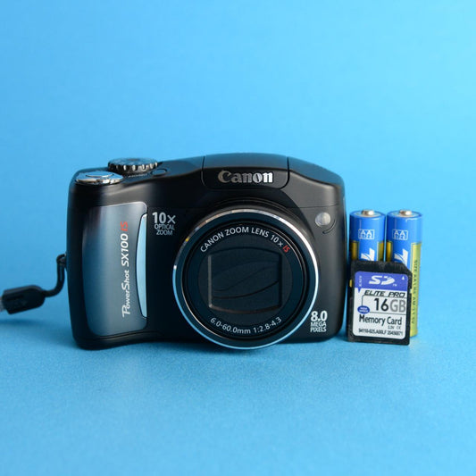 Canon PowerShot SX100 IS | 8MP Digital Camera | Tested & Working | Black