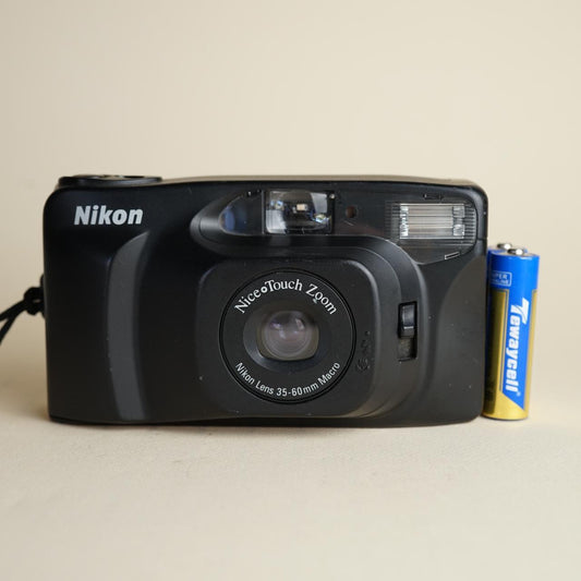 Nikon Nice Touch Zoom | 35mm Film Camera | Tested & Working | Black