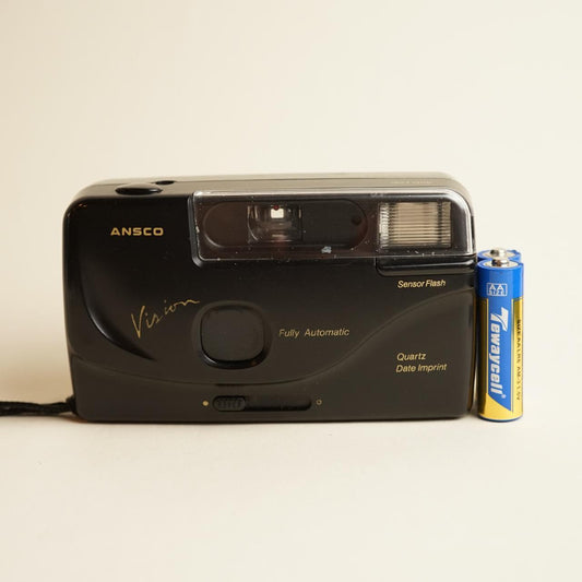 Ansco Vision Film Camera | 35mm Point & Shoot | Tested & Working | Black