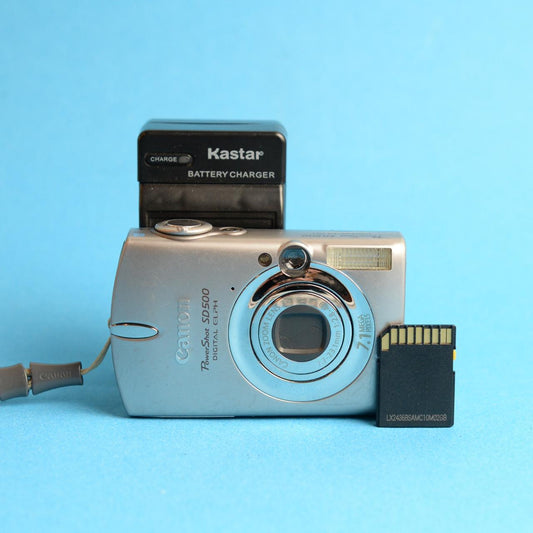 Canon PowerShot SD500 Digital Camera | 7.1MP | Tested & Working | Silver