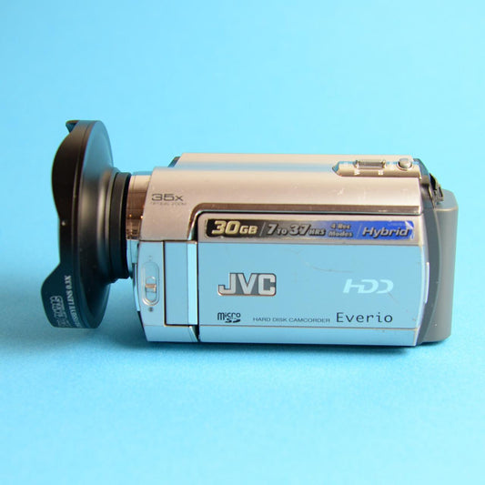 JVC Everio GZ-MG330HU W/ Fisheye Digital Camcorder | HDD Recording | Tested & Working | Silver