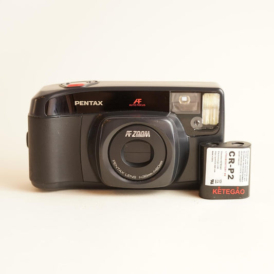 Pentax IQZoom 60 Film Camera | 35mm Point & Shoot | Tested & Working | Grey & Black