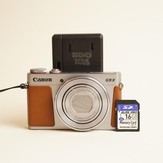 Canon PowerShot G9x Mark II Digital Camera | 20.2MP | Tested & Working | Silver & Tan