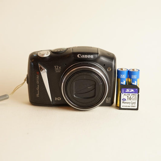 Canon PowerShot SX130 IS Digital Camera | 12.1MP | Tested & Working | Black