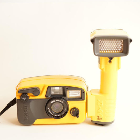 Sea & Sea MX-10 Underwater Film Camera w/ YS-40A Flash | 35mm | Tested & Working | Yellow