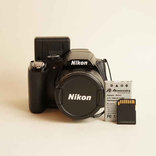 Nikon Coolpix P90 Digital Camera | 12.1MP | Tested & Working | Black