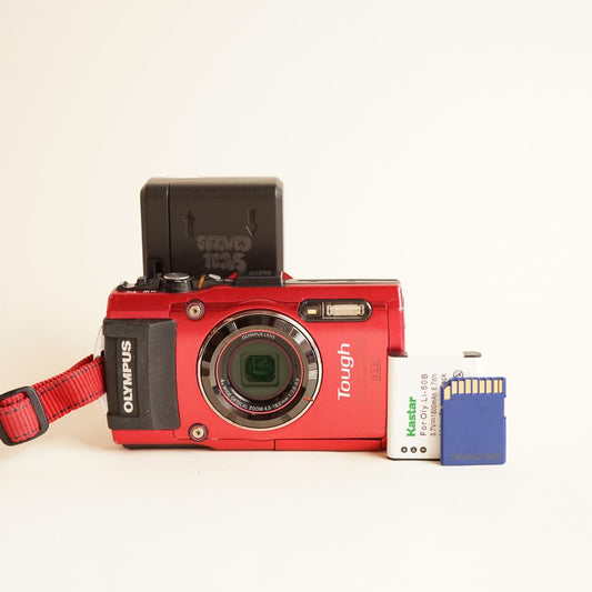 Olympus Tough TG-3 Digital Camera | 16MP | Tested & Working | Red