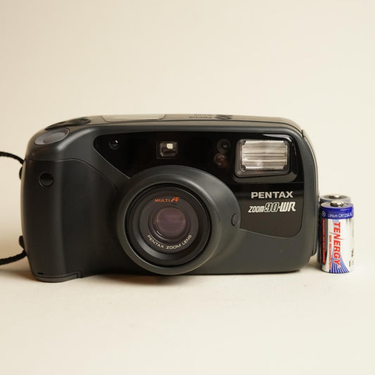 Pentax Zoom 90-WR Film Camera | 35mm Point & Shoot | Grey & Black
