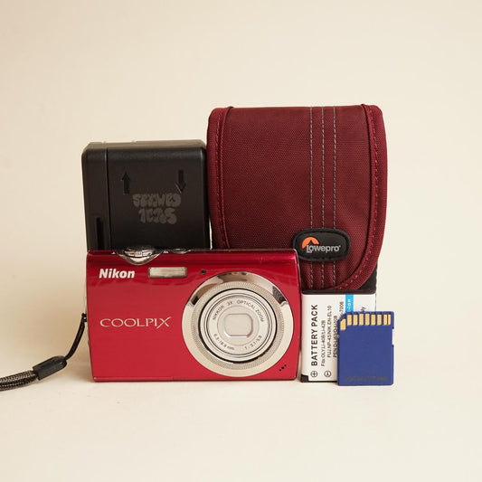 Nikon Coolpix S230 Digital Camera | 10MP | Tested & Working | Red