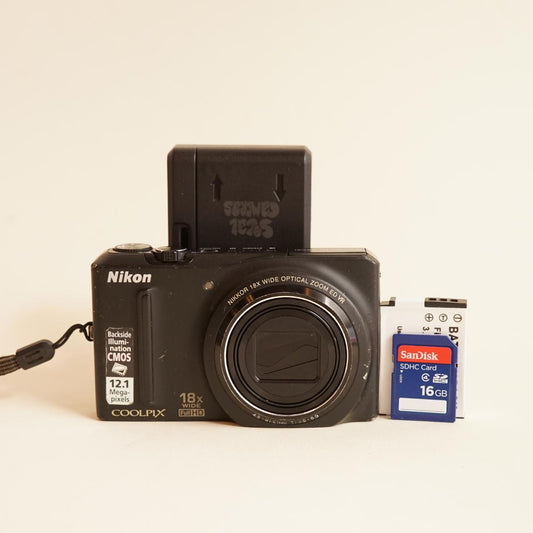 Nikon Coolpix S9100 Digital Camera | 12.1MP | Tested & Working | Black