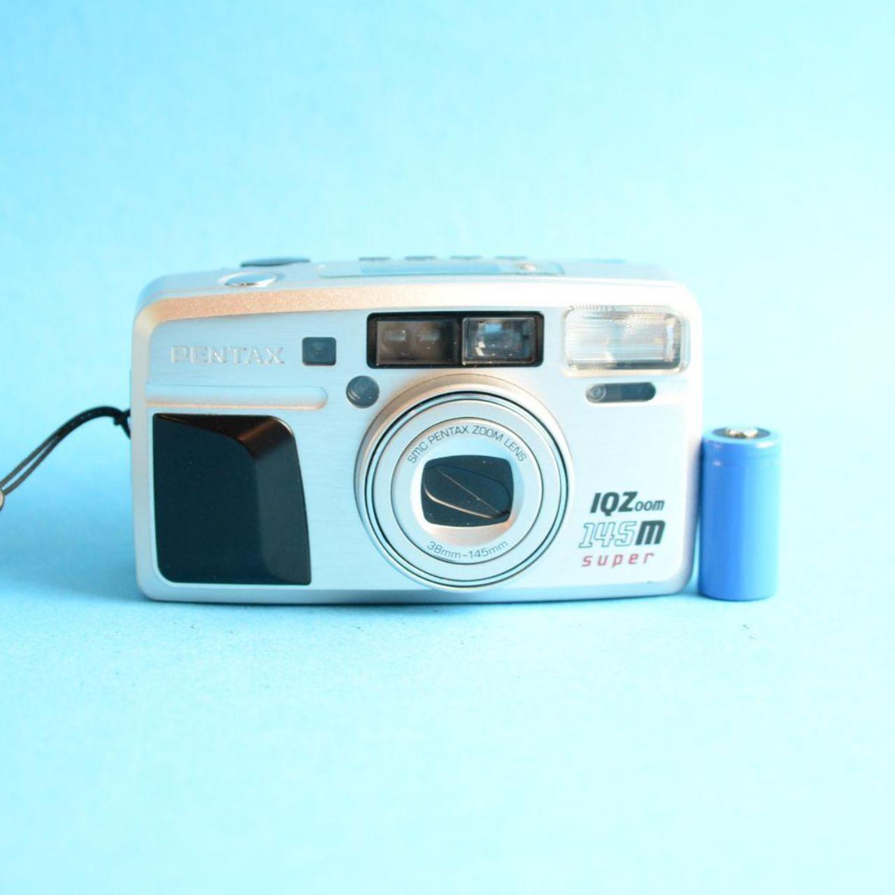Pentax IQZoom 145m Super Film Camera | 35mm Point & Shoot | Tested & Working | Silver