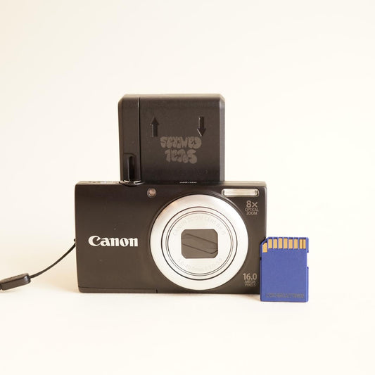 Canon PowerShot A4000 IS Digital Camera | 16MP | Tested & Working | Black