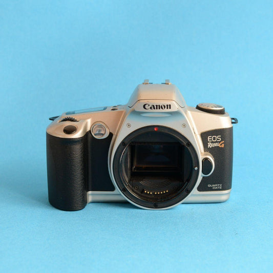 Canon EOS Rebel G Film Camera | 35mm SLR | Body Only | Tested & Working | Black & Silver