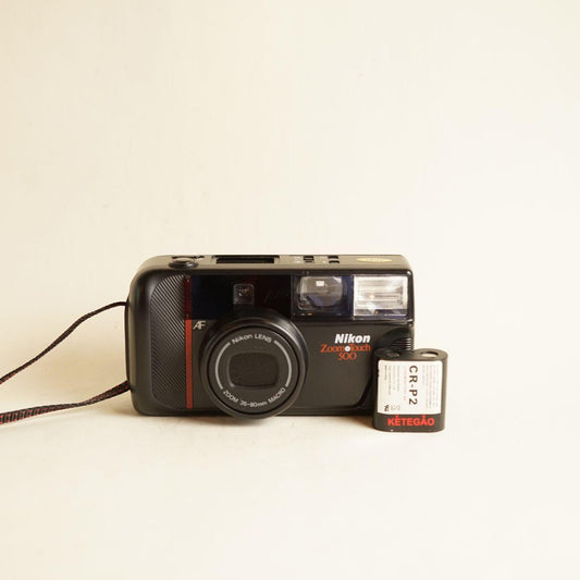 Nikon Zoom Touch 500 Film Camera | 35mm Point & Shoot | Tested & Working | Black