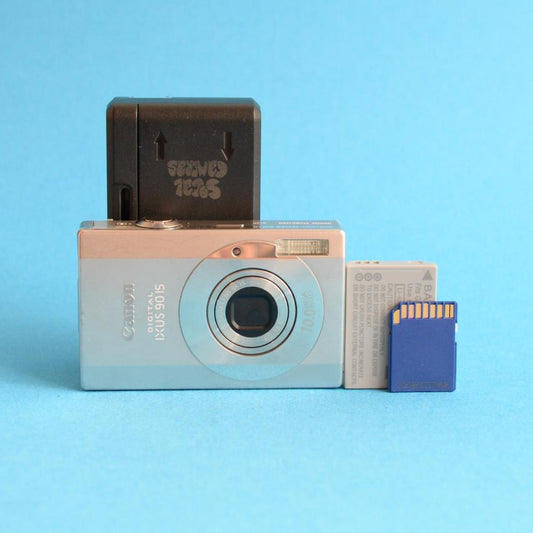 Canon IXUS 90 IS Digital Camera | 10MP | Tested & Working | Silver