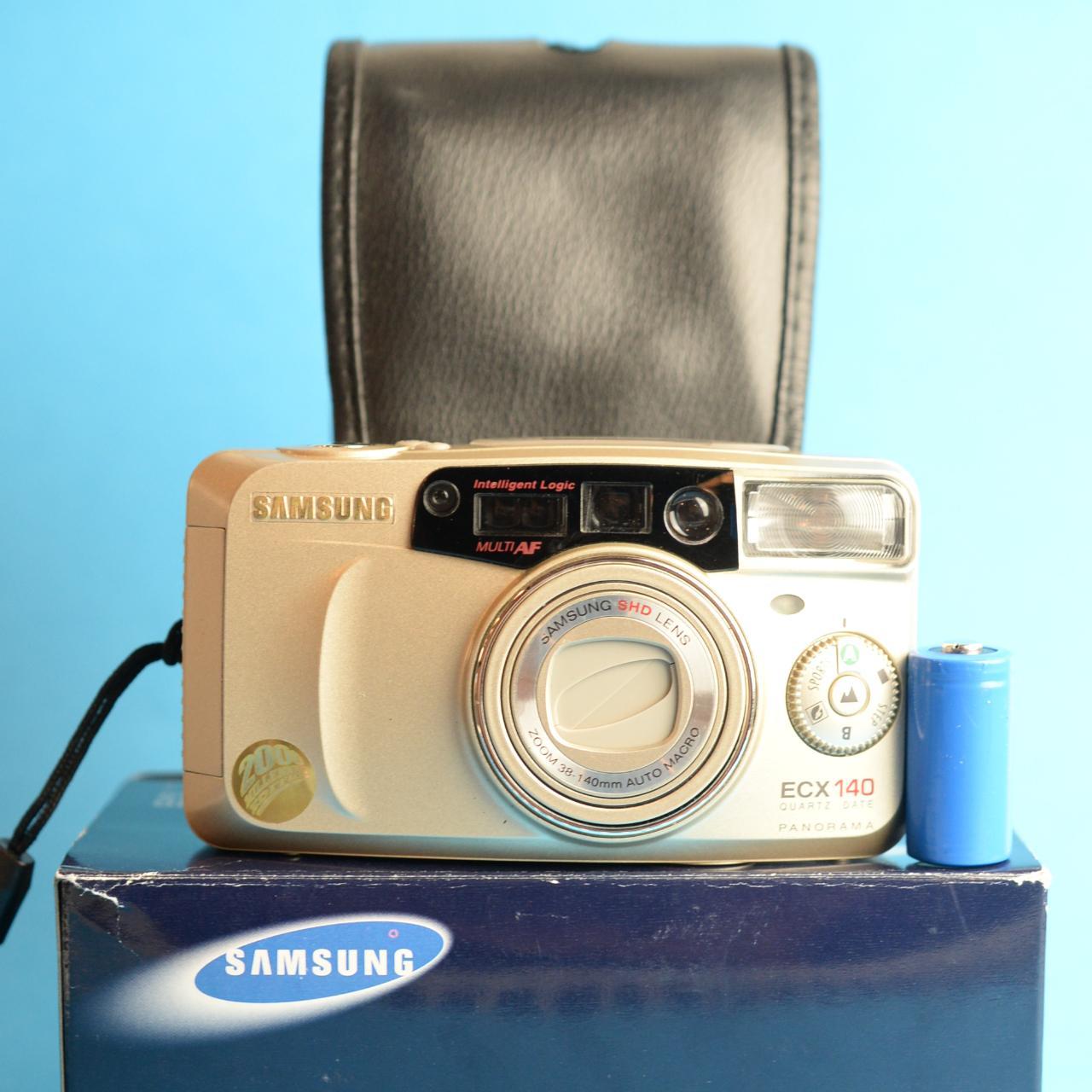 Samsung ECX 140 35mm Film Camera | Point and Shoot | Tested & Working | Cream