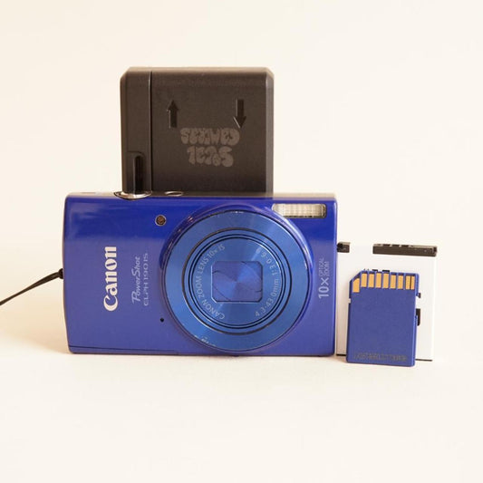 Canon PowerShot ELPH 190 IS Digital Camera | 20MP | Tested & Working | Blue