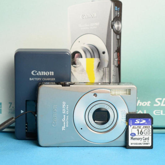 Canon PowerShot SD750 Digital Camera | 7.1MP | Tested & Working | Grey