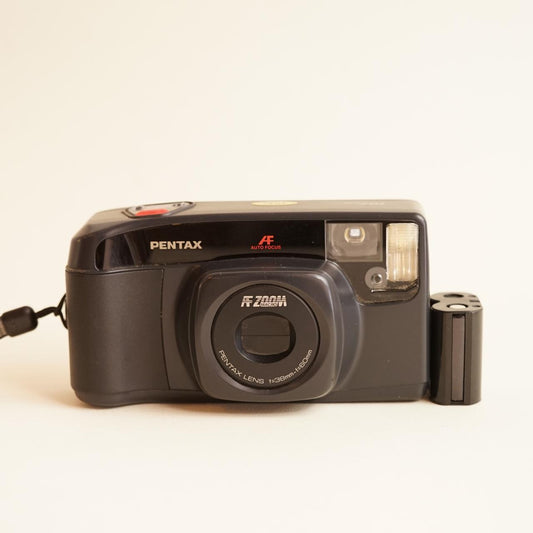 Pentax IQZoom 60 Film Camera | 35mm Point & Shoot | Tested & Working | Black