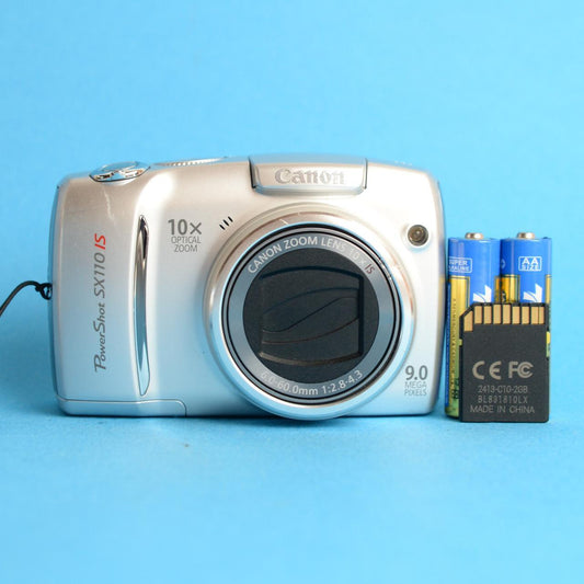 Canon PowerShot SX110 Digital Camera | 9MP | Tested & Working | Silver