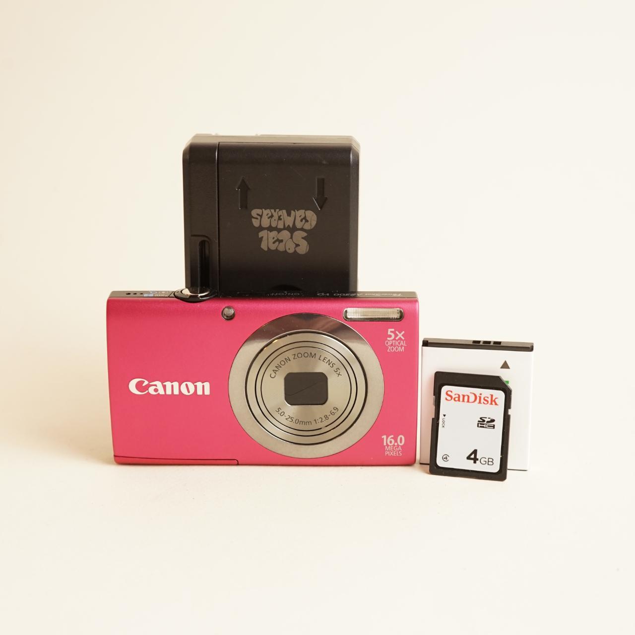 Canon PowerShot A2300 Digital Camera | 16MP | Tested & Working | Pink & Black