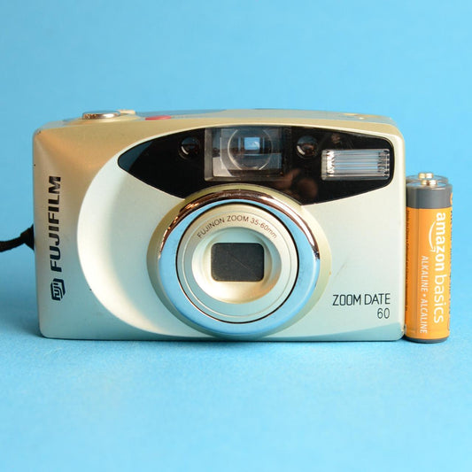 Fujifilm Zoom Date 60 | 35mm Film Camera | Point & Shoot | Tested & Working | Cream