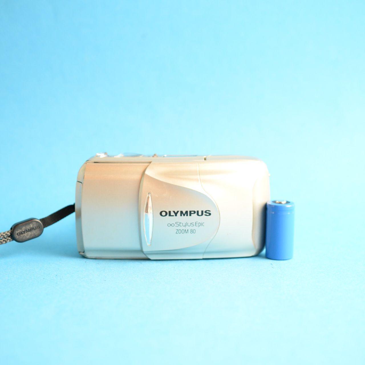 Olympus Infinity Stylus Epic Zoom 80 Film Camera | 35mm Point & Shoot | Tested & Working | Gold