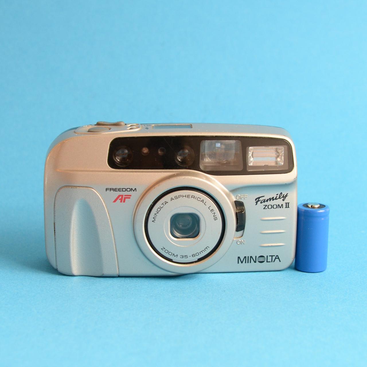 Minolta Family Zoom II 35mm Film Camera | 35–60mm Zoom | Tested & Working | Silver