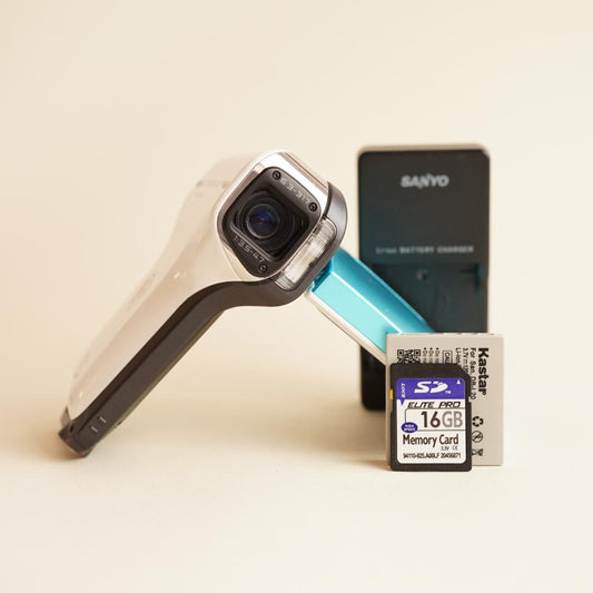 Sanyo Xacti VPC-E1 Digital Camcorder | 6MP | Tested & Working | Blue & White