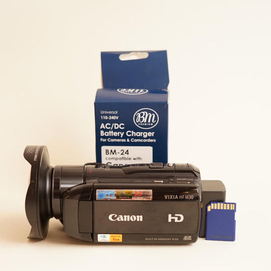 Canon Vixia HFM30 Digital Camcorder | W/SoCal Cameras Fisheye Lens | Tested & Working
