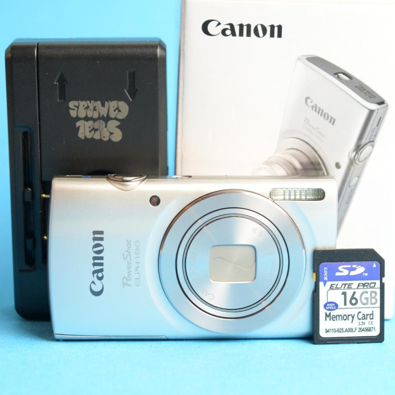 Canon PowerShot ELPH 180 Digital Camera | 20.0MP | Tested & Working | Silver